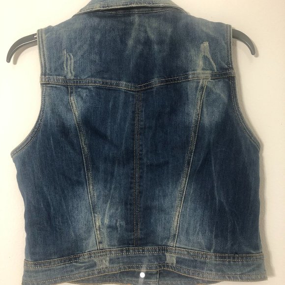 YMI Cropped Denim Vest - Picture 3 of 3